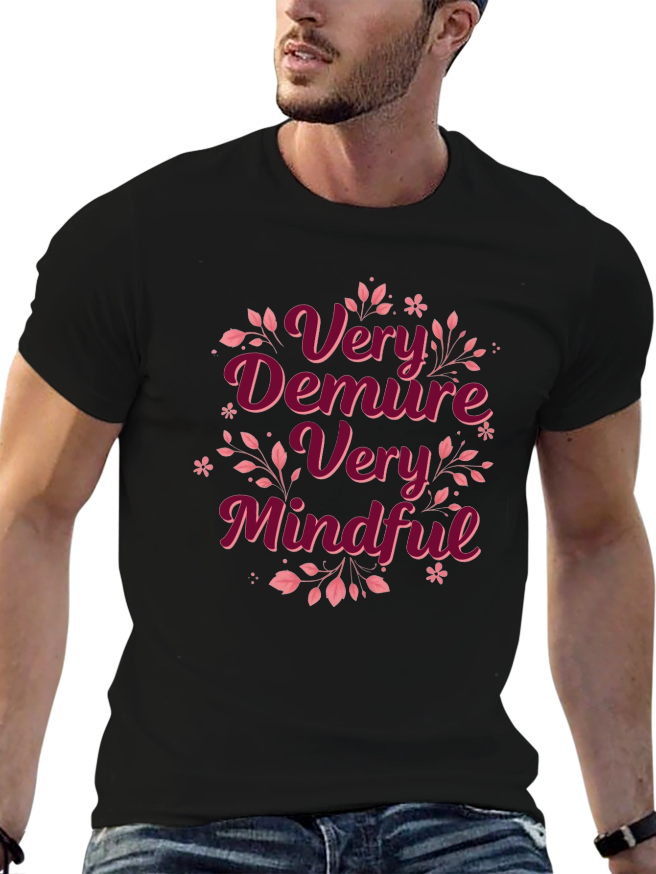Very Demure Mindful Black T-Shirt