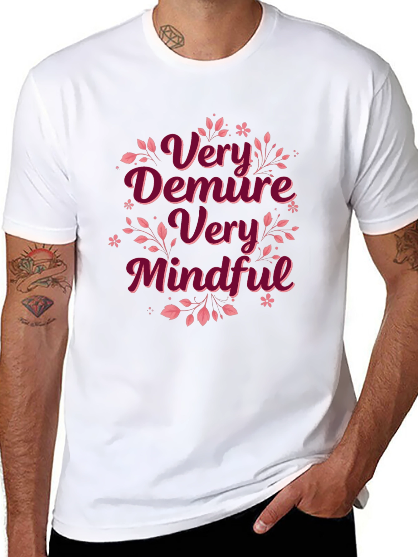 Very Demure Mindful Black T-Shirt