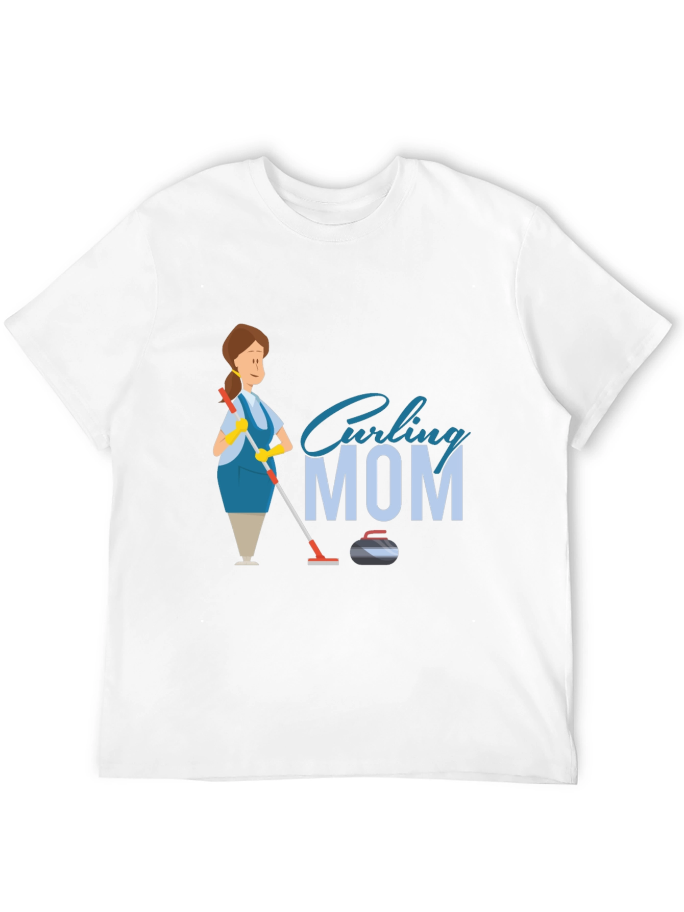 Curling Mom Black T-Shirt - Sports & Family