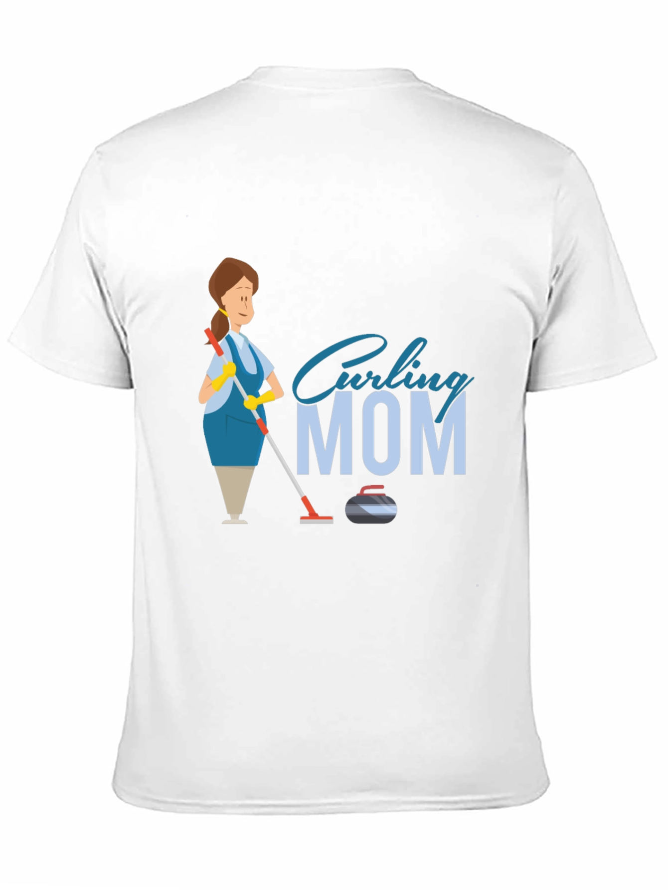 Curling Mom Black T-Shirt - Sports & Family
