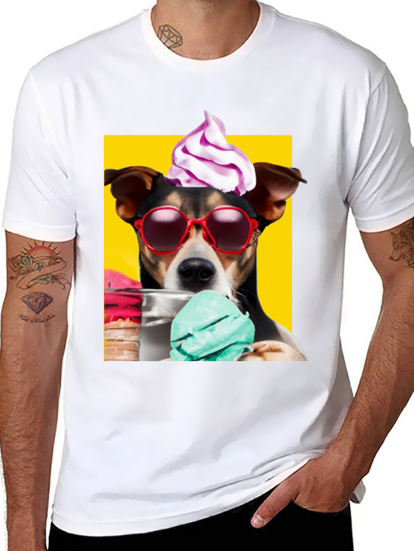 Cool Dog Ice Cream Graphic Tee