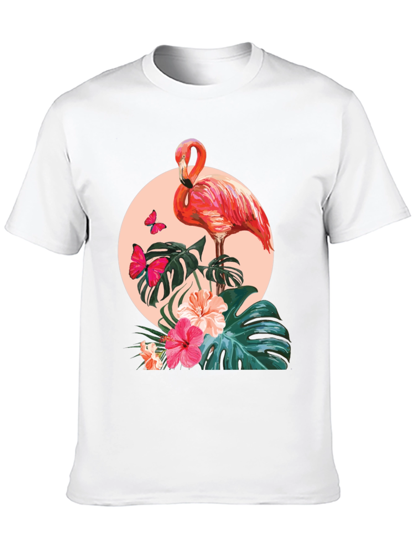 Flamingo Floral T-Shirt - Tropical Vibes