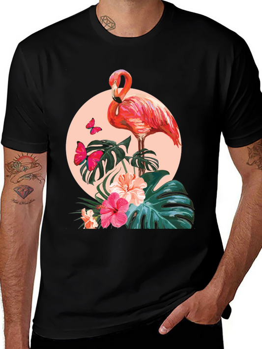 Flamingo Floral T-Shirt - Tropical Vibes