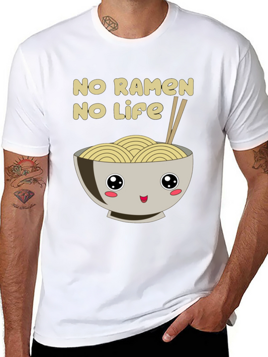 No Ramen No Life T-Shirt - Cute Kawaii Noodle Bowl Graphic Tee