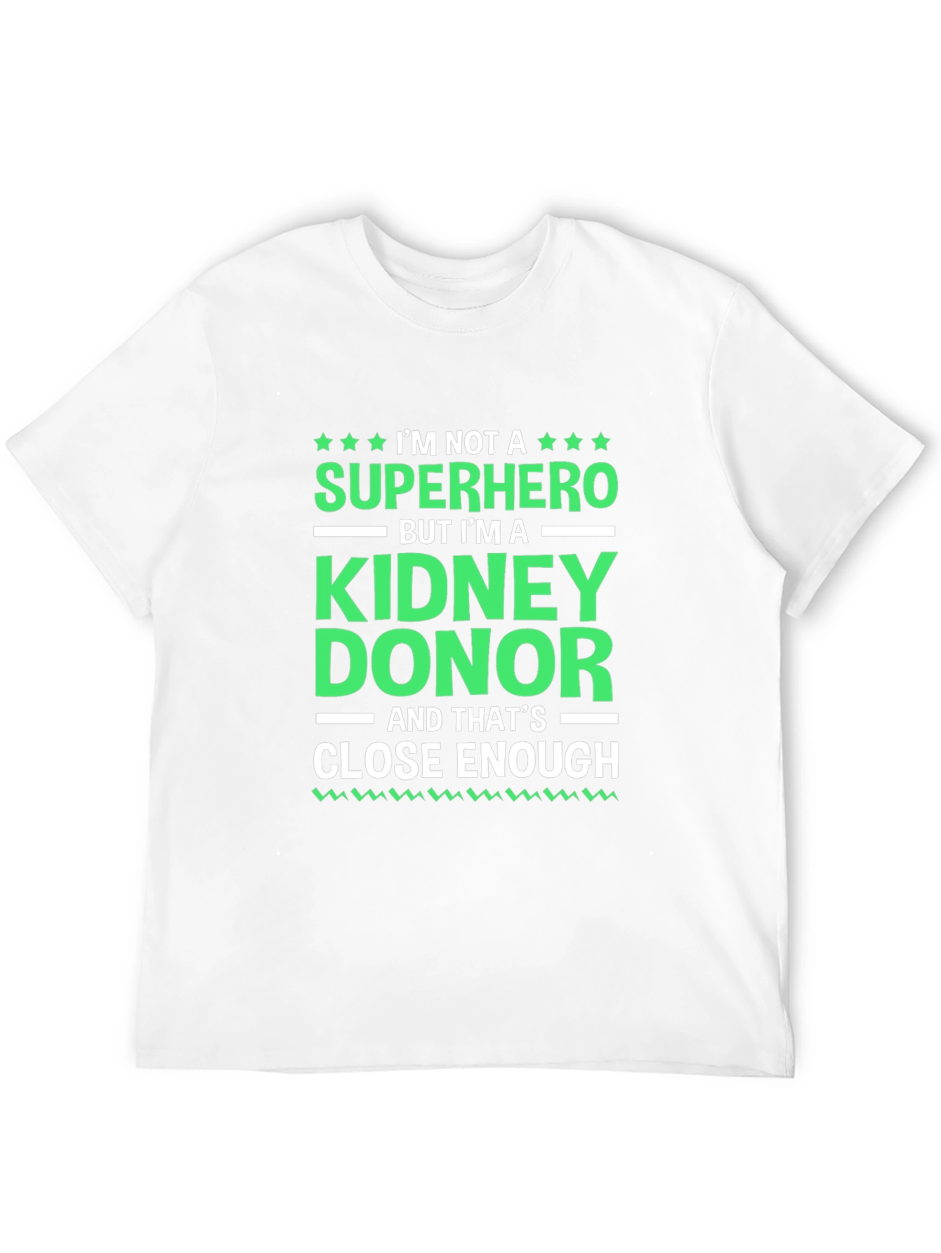 Kidney Donor Superhero T-Shirt - Black Cotton Tee