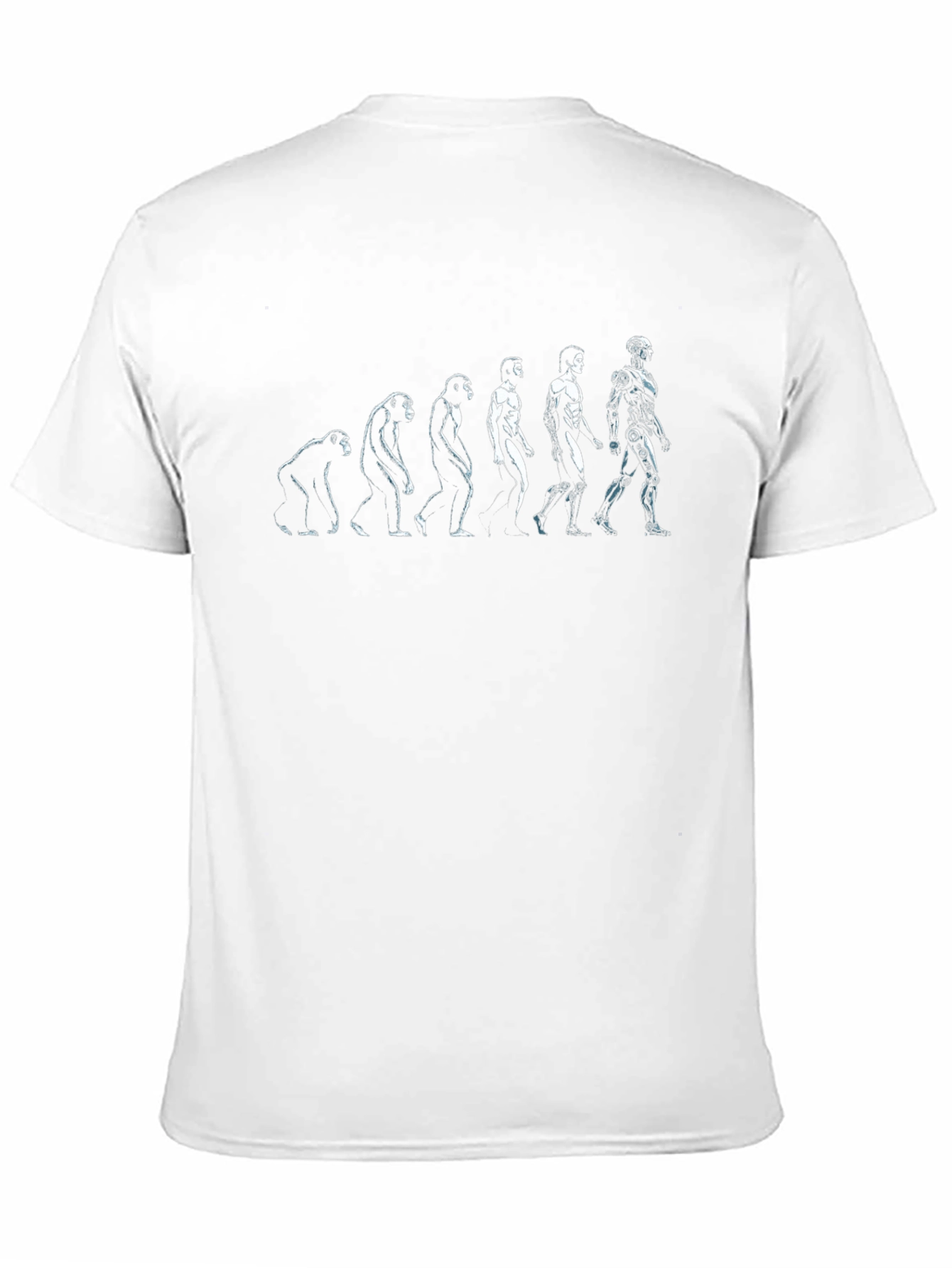 Evolution to Robot Black Graphic T-Shirt