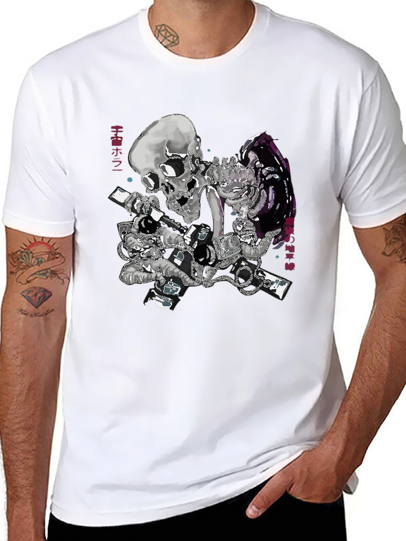 Skull Astronaut Graphic T-Shirt