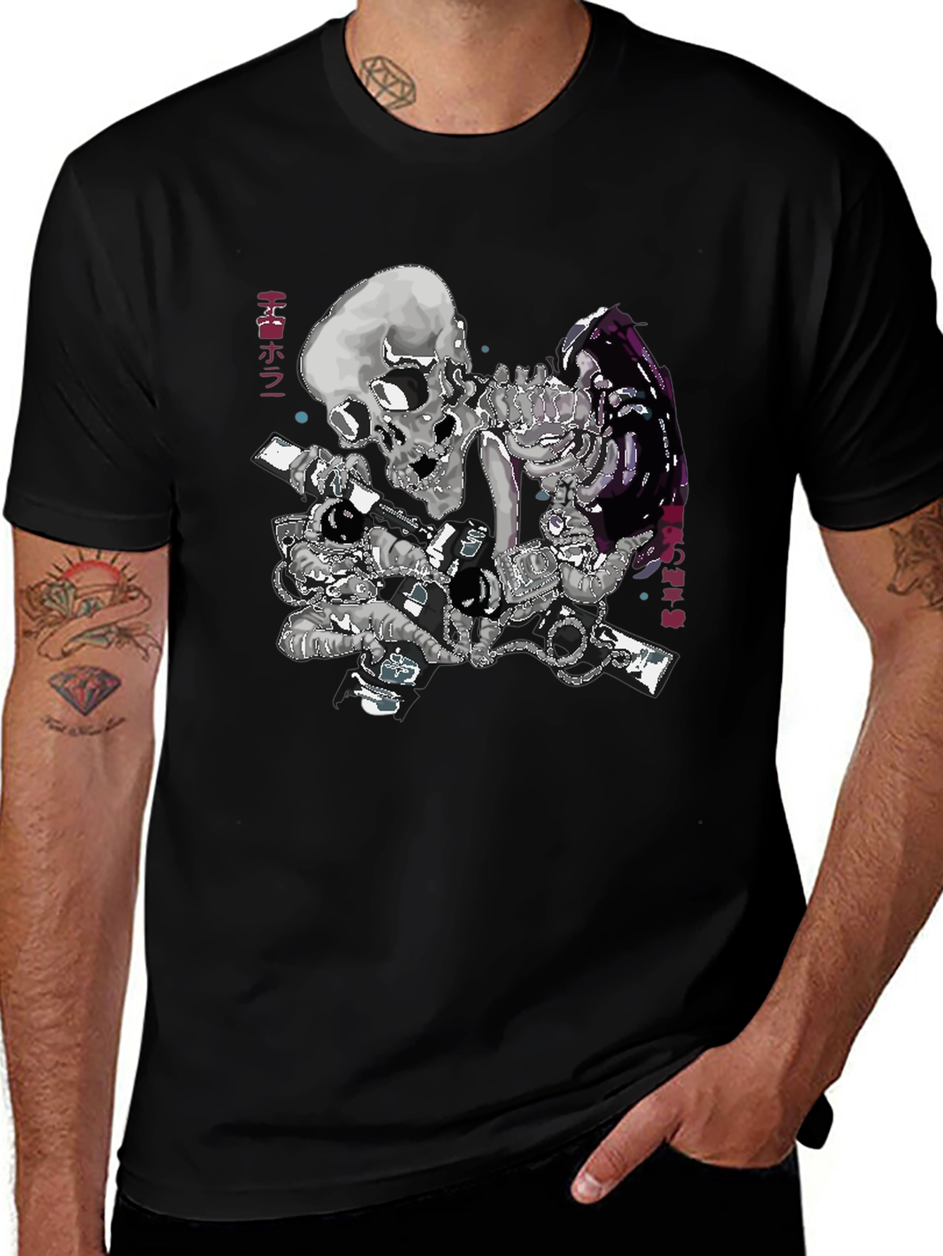 Skull Astronaut Graphic T-Shirt