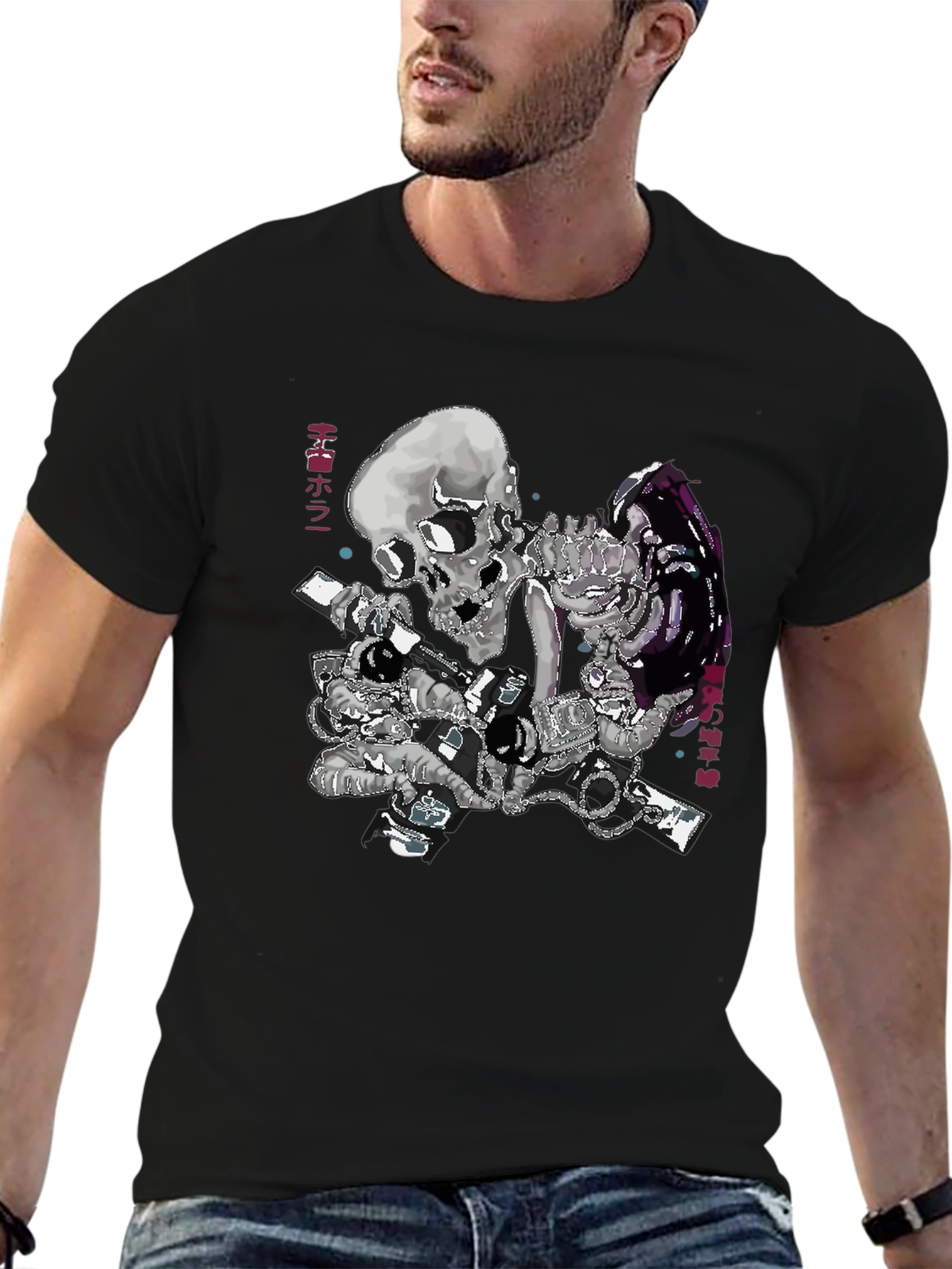 Skull Astronaut Graphic T-Shirt