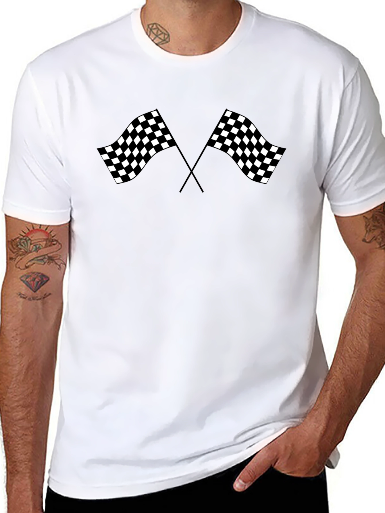 Checkered Flag T-Shirt - Racing Fan Tee