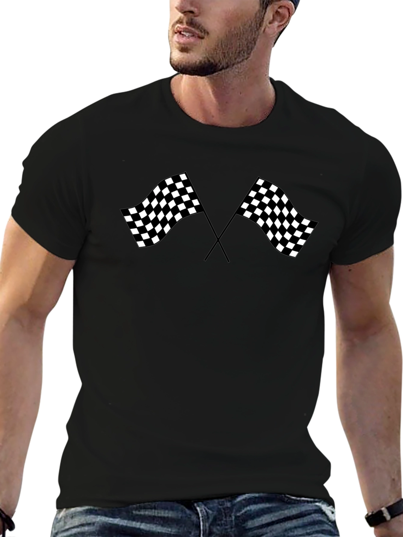 Checkered Flag T-Shirt - Racing Fan Tee