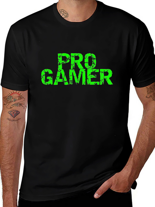 Pro Gamer Black T-Shirt - Distressed Graphic