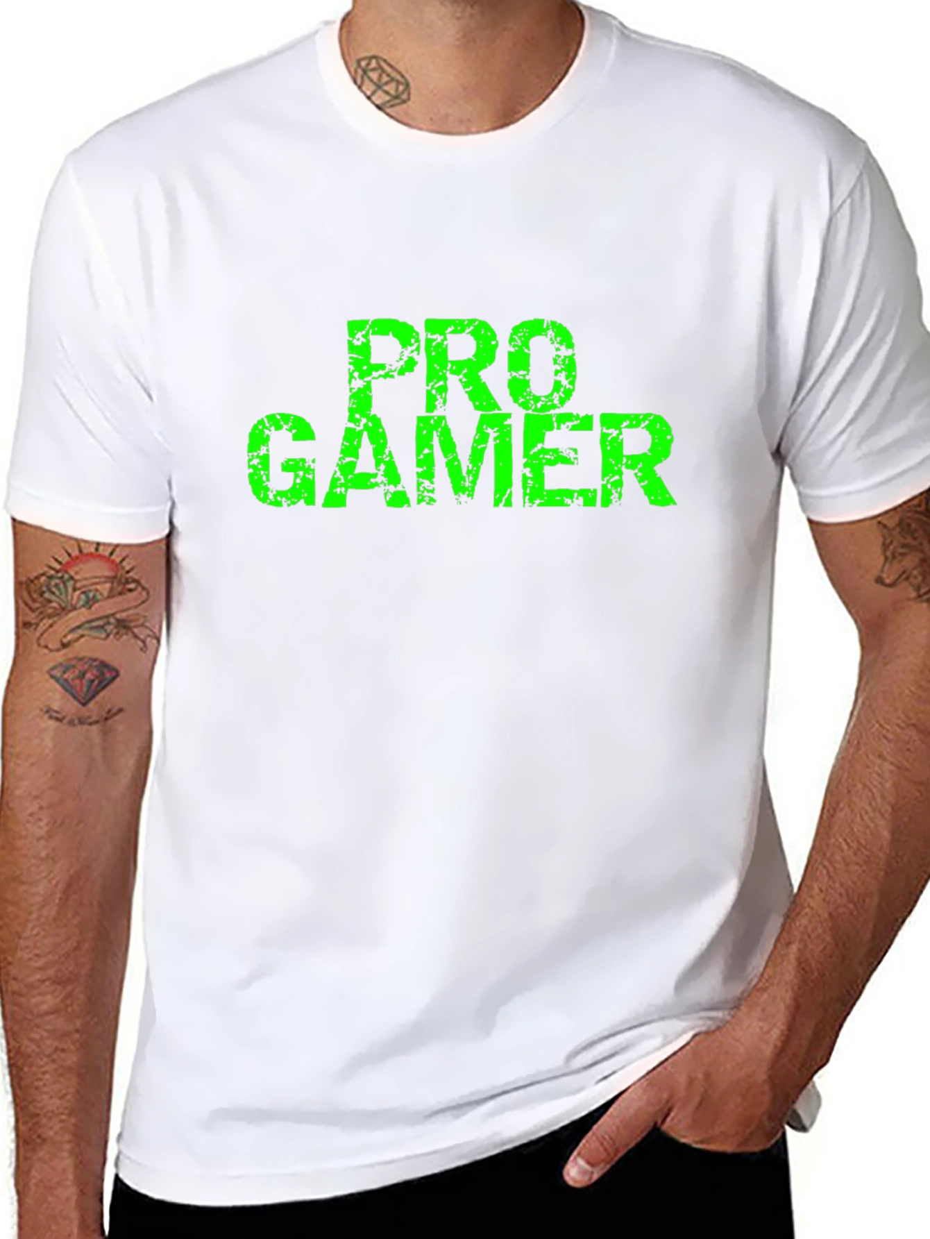 Pro Gamer Black T-Shirt - Distressed Graphic