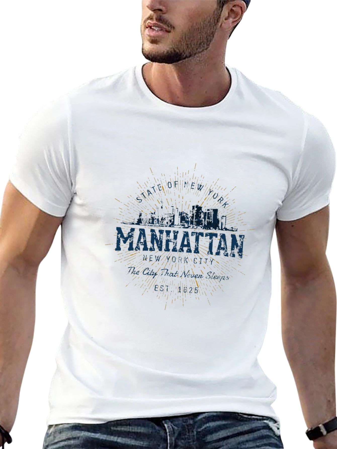 Manhattan Skyline Graphic T-Shirt