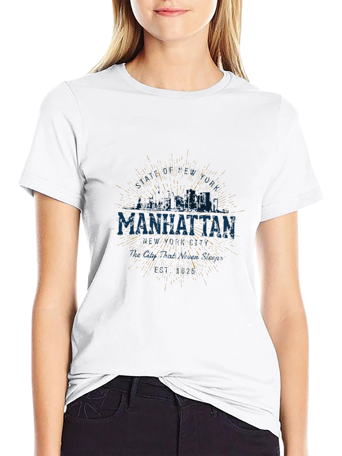 Manhattan Skyline Graphic T-Shirt