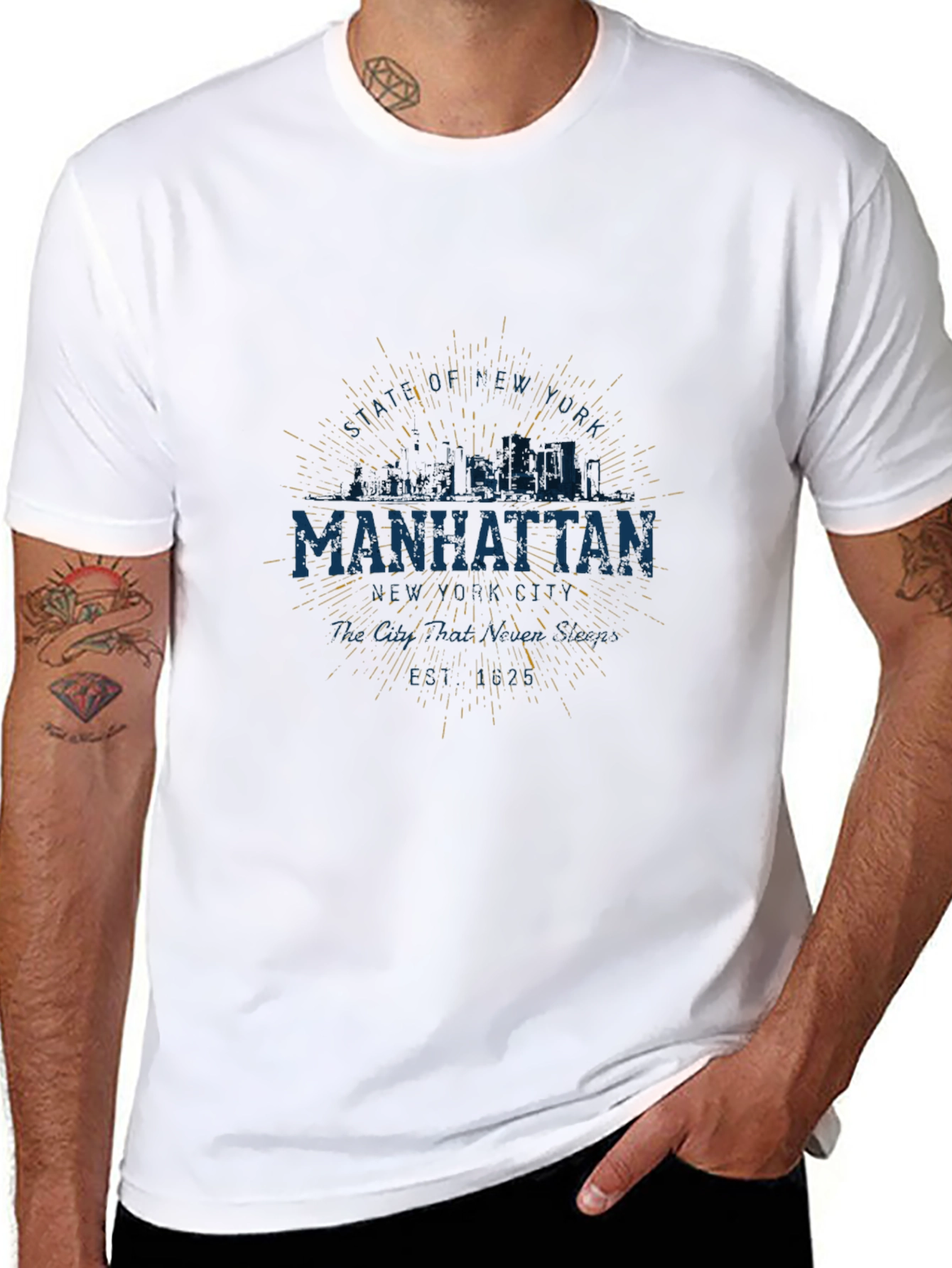 Manhattan Skyline Graphic T-Shirt