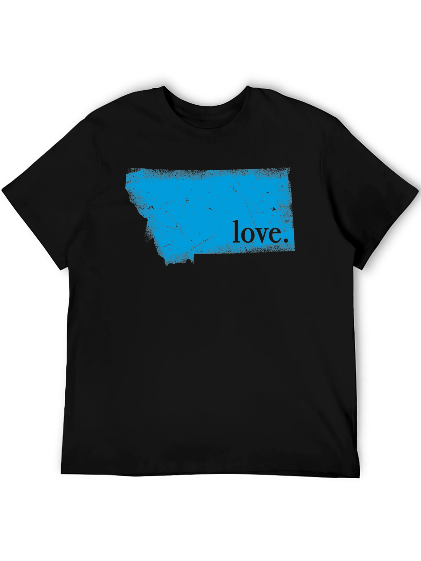 Montana Love Graphic Tee - Black Cotton T-Shirt