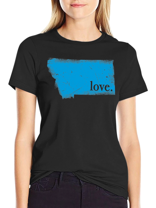 Montana Love Graphic Tee - Black Cotton T-Shirt