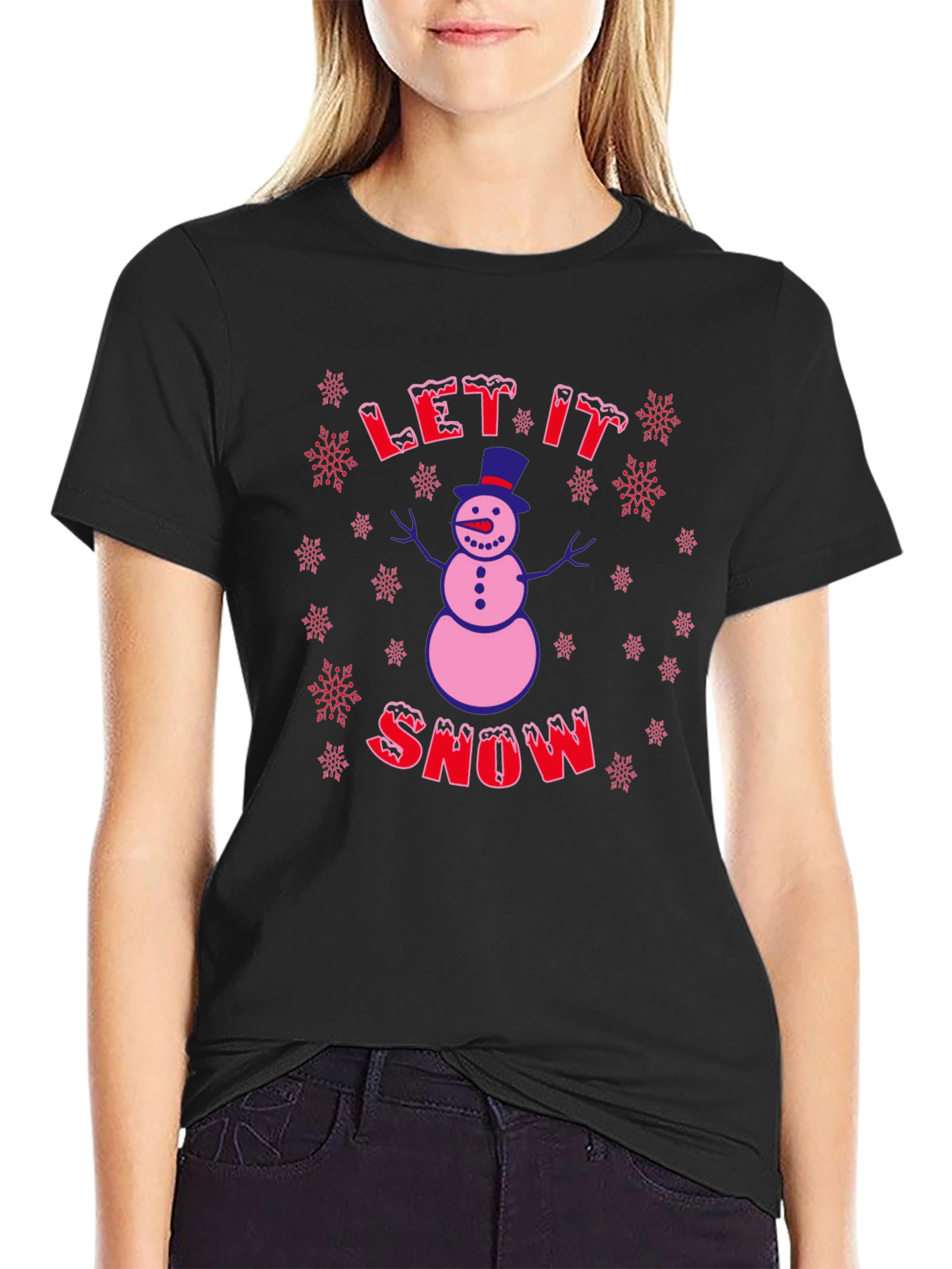 Festive Snowman Graphic Tee