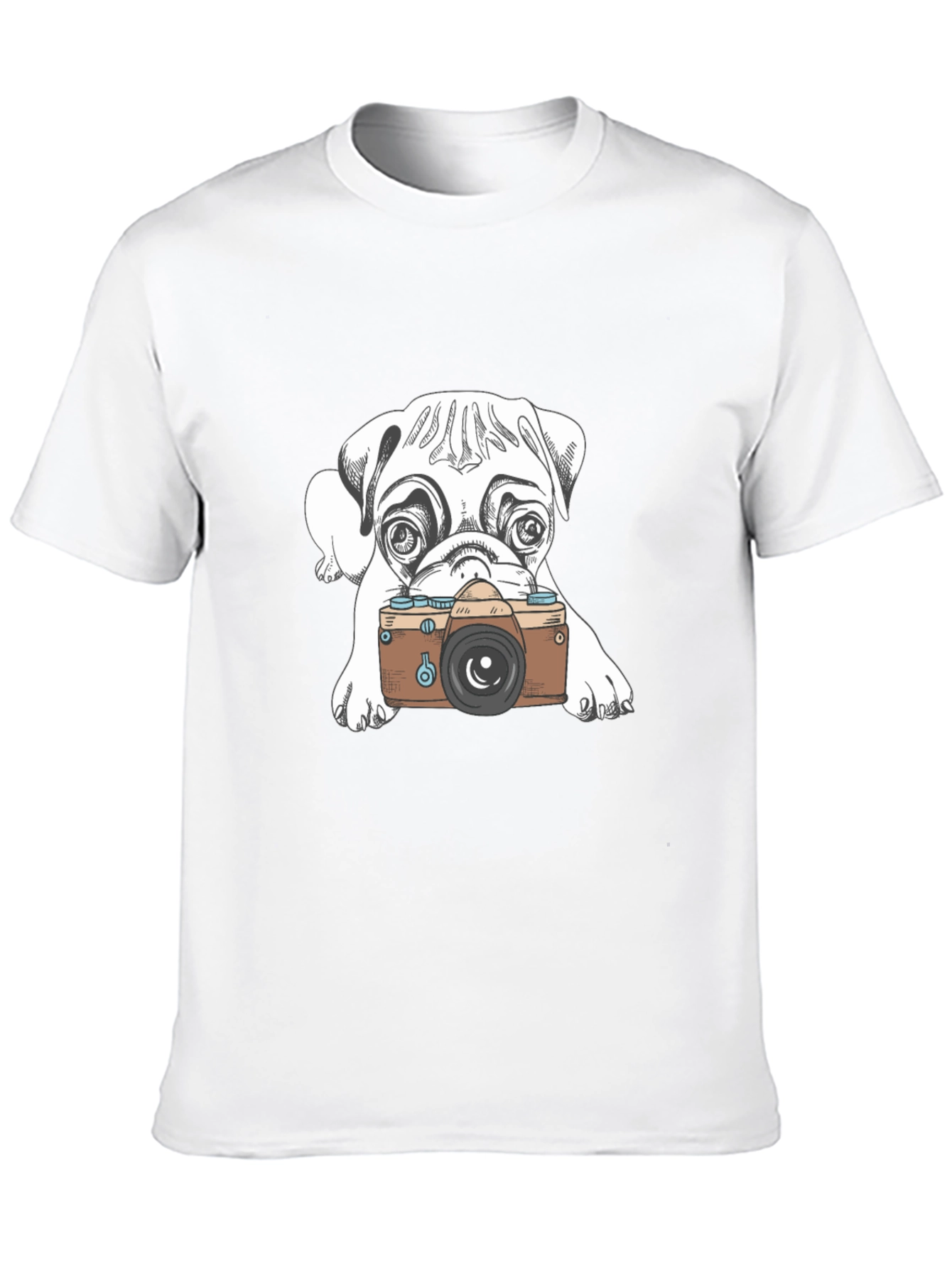 Dog Photographer Graphic Tee - Casual Black T-Shirt