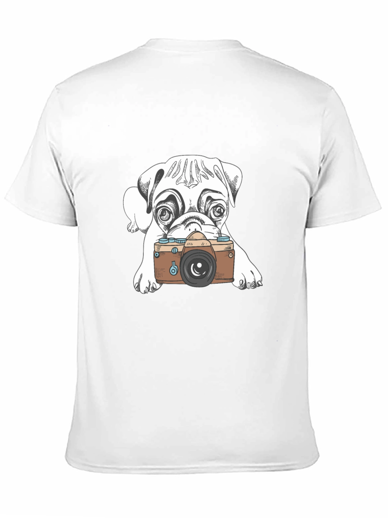 Dog Photographer Graphic Tee - Casual Black T-Shirt