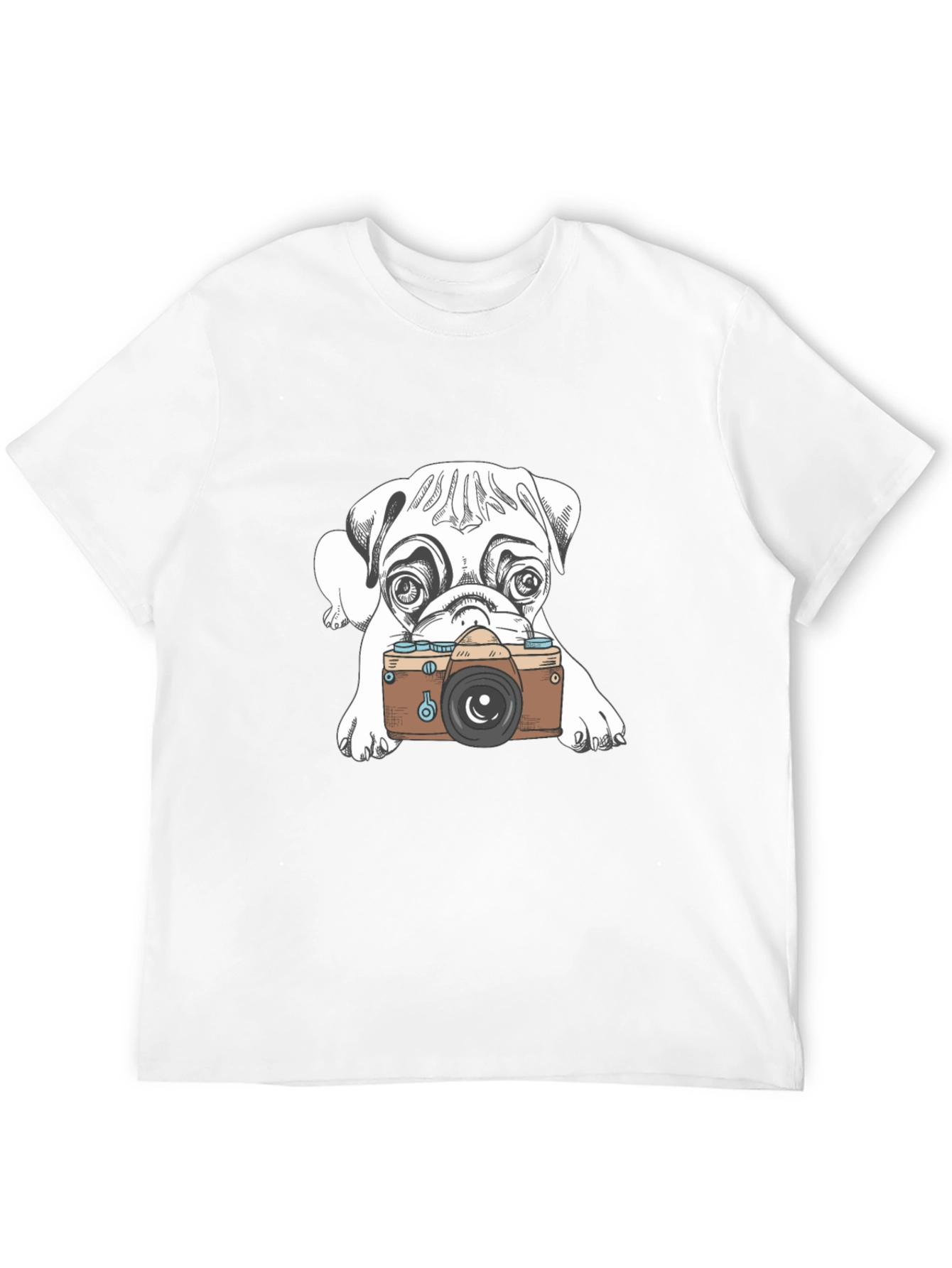 Dog Photographer Graphic Tee - Casual Black T-Shirt