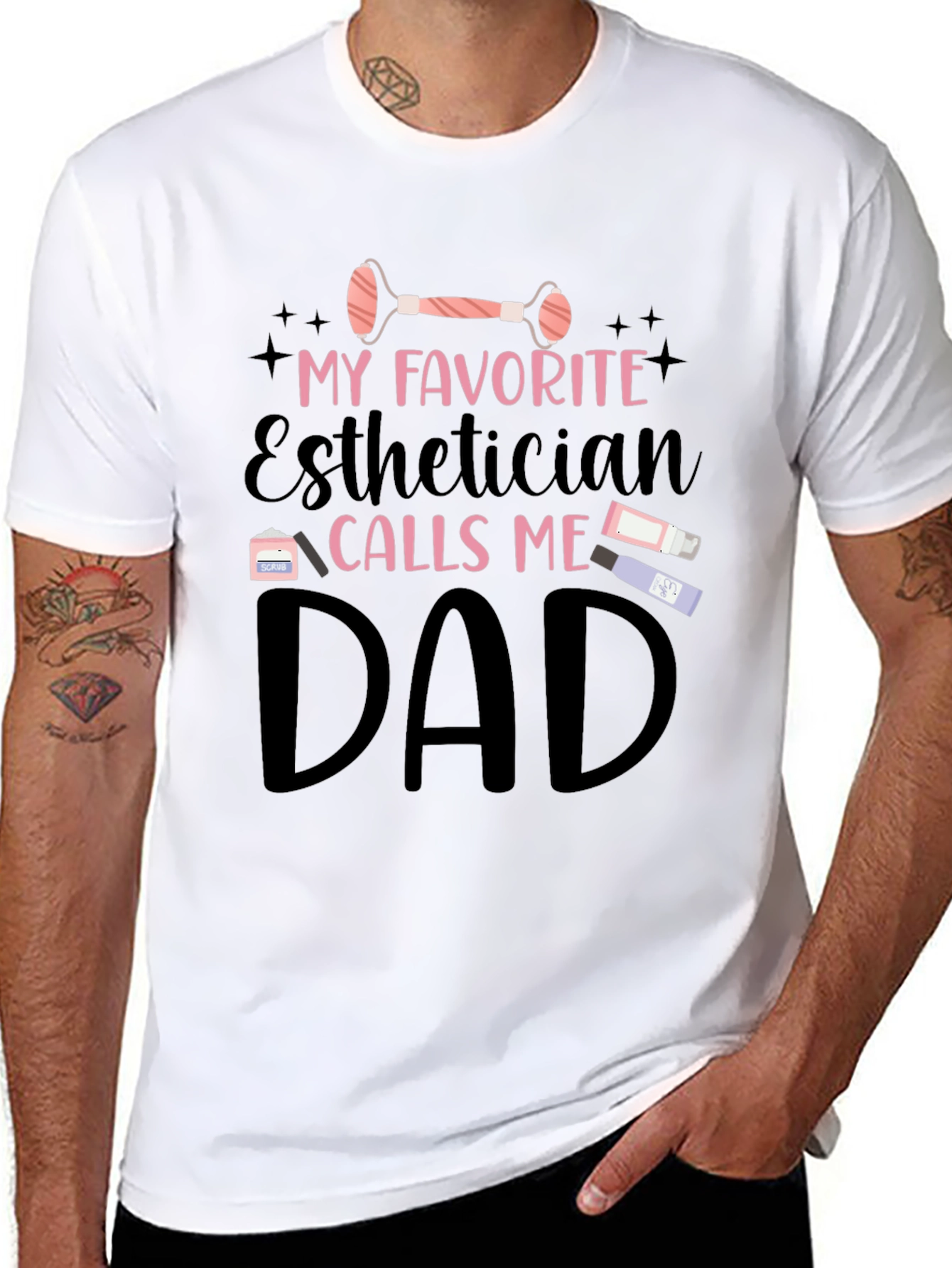 Esthetician Dad T-Shirt - Gift for Fathers Day