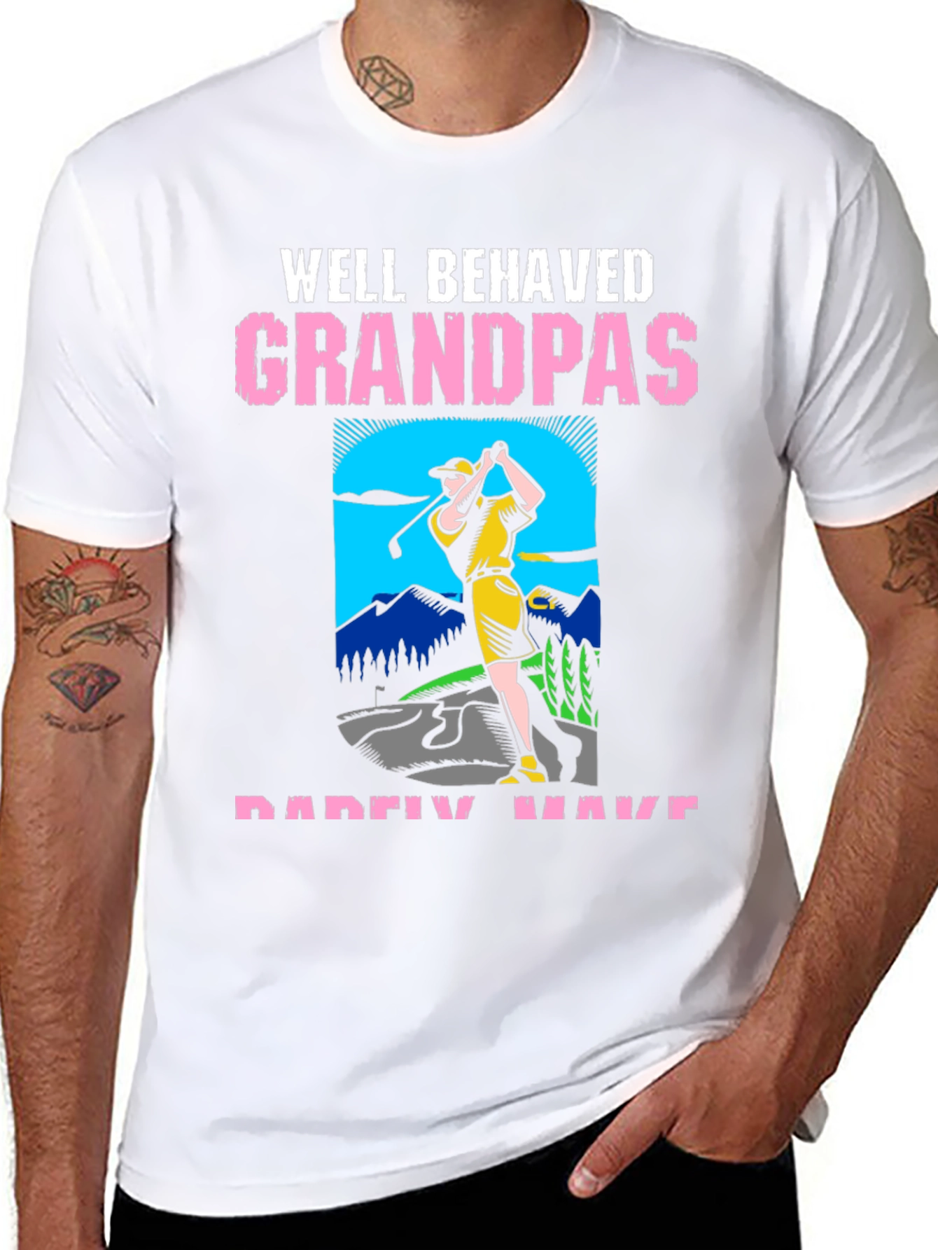 Well Behaved Grandpas Golf T-Shirt