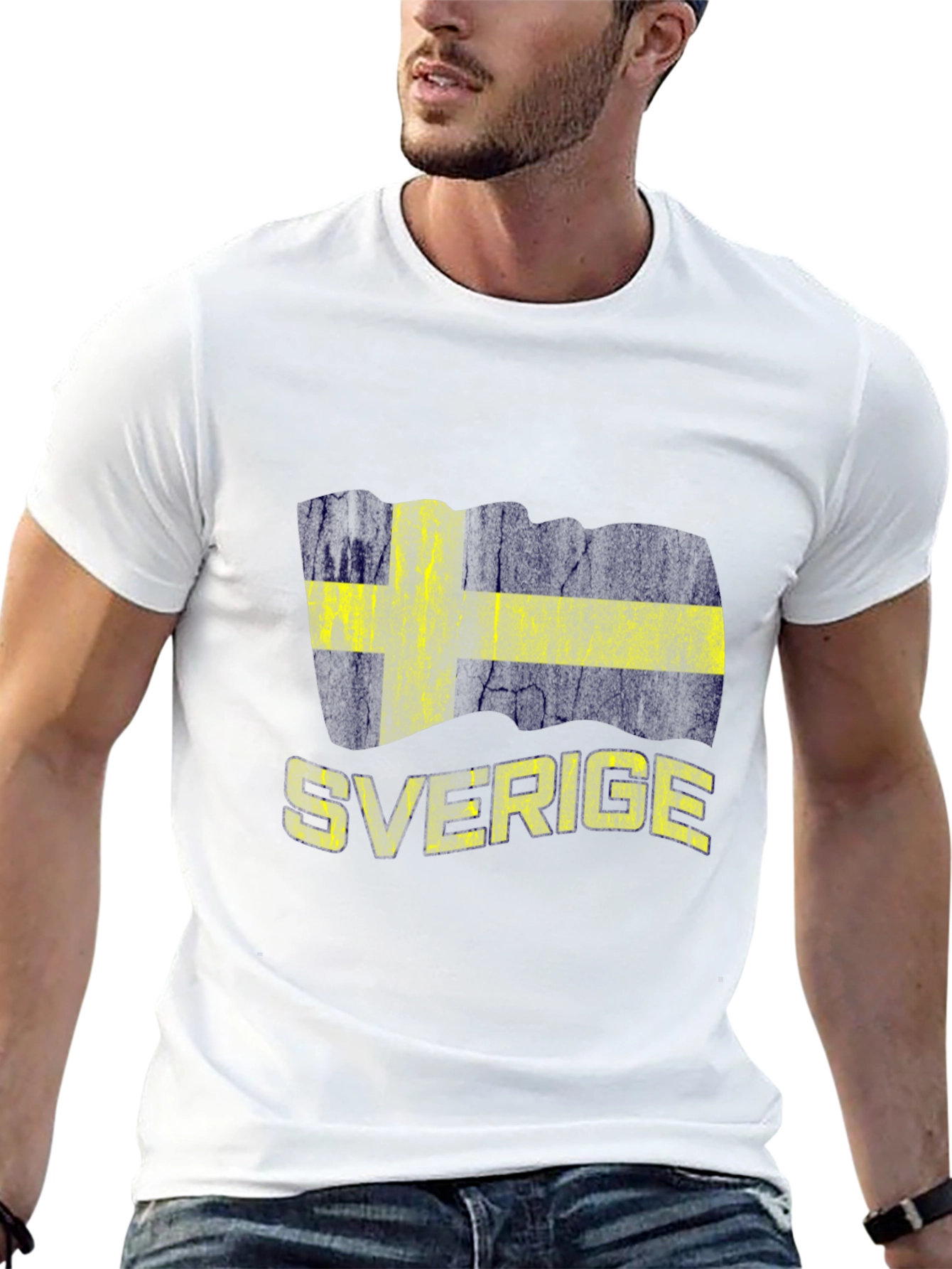 Sweden Flag T-Shirt Sverige Design