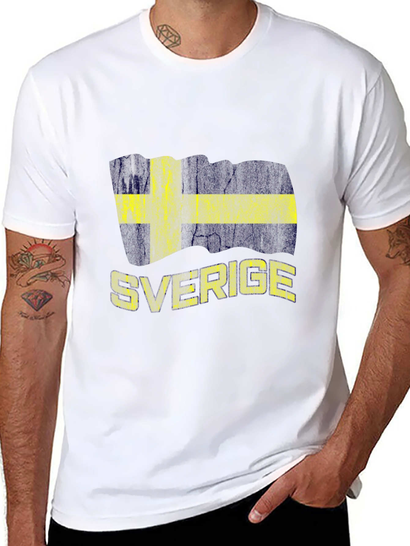 Sweden Flag T-Shirt Sverige Design