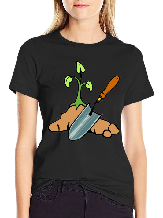 Gardening T-Shirt: Plant & Trowel Design
