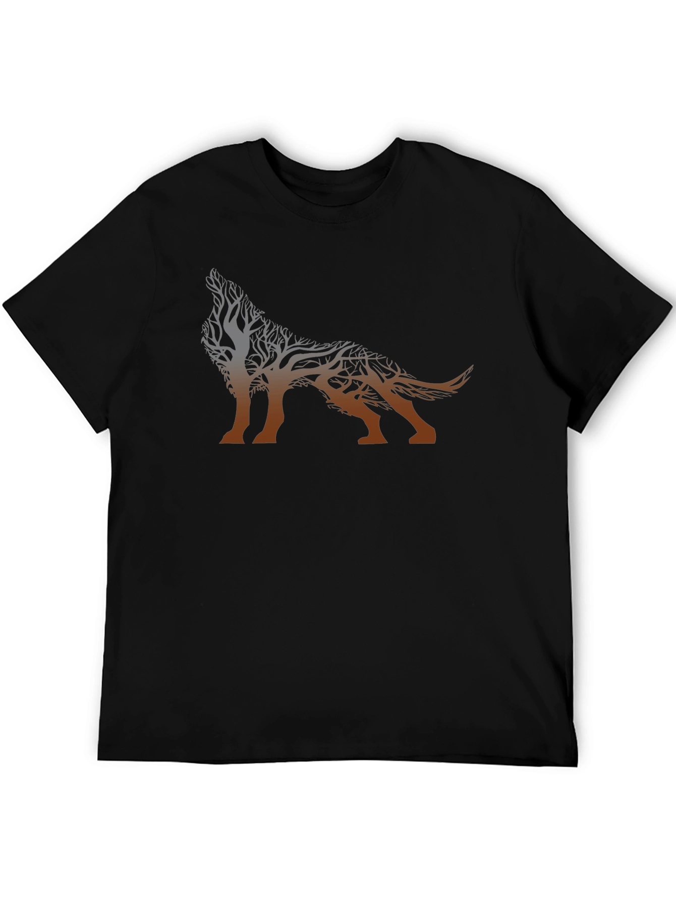Tree Wolf Graphic T-Shirt - Nature Inspired Design