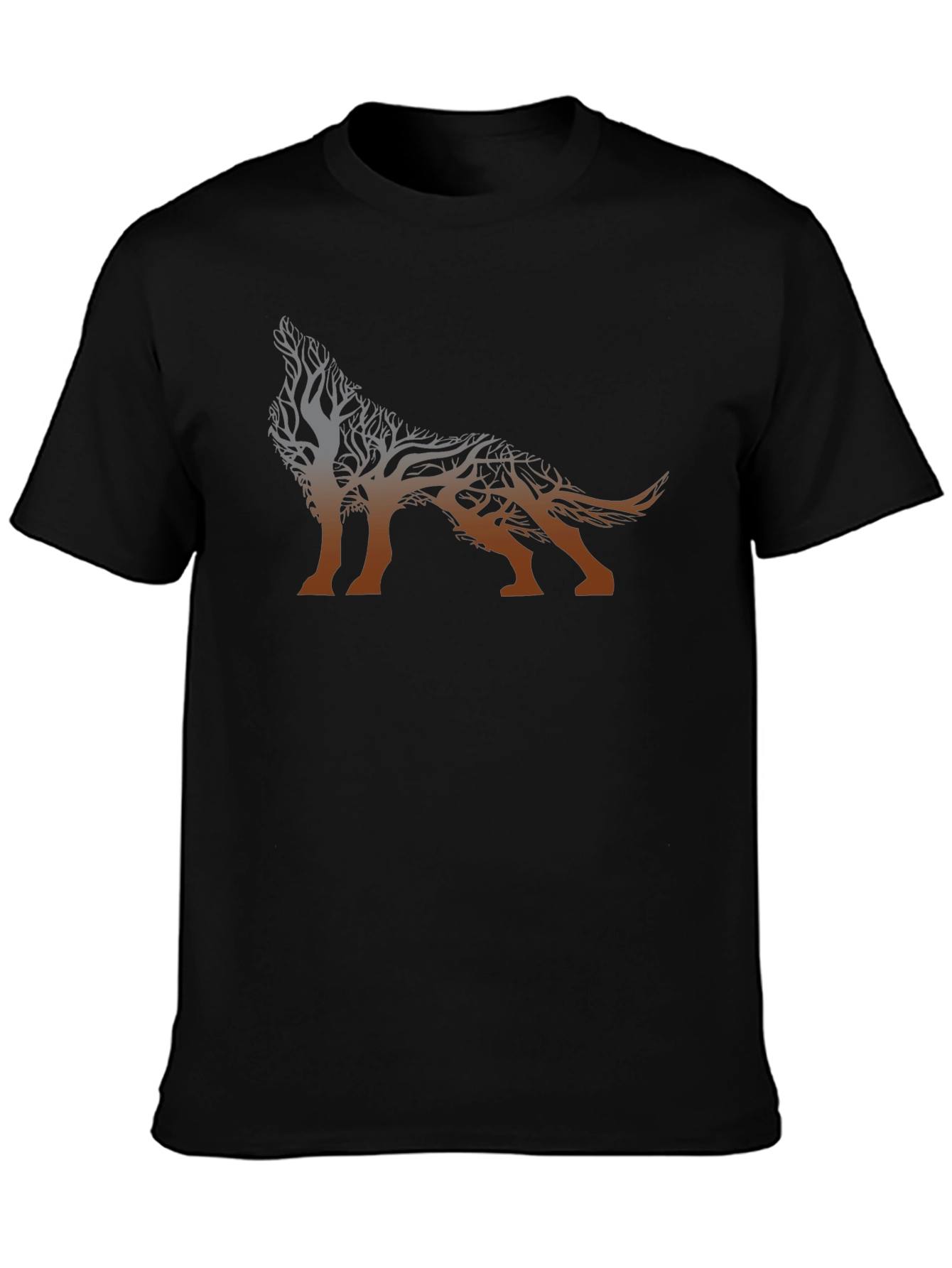 Tree Wolf Graphic T-Shirt - Nature Inspired Design