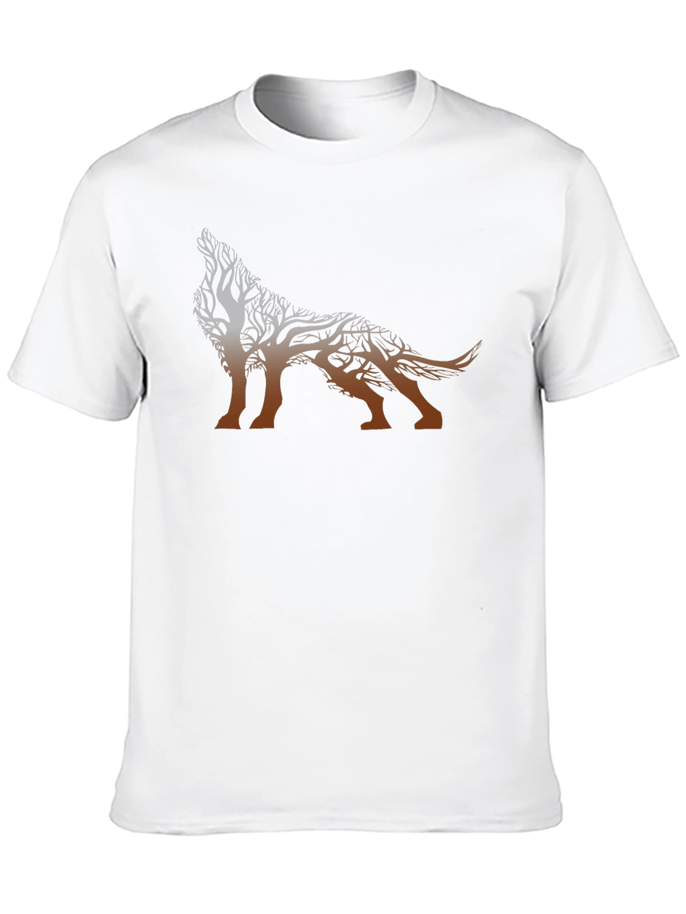 Tree Wolf Graphic T-Shirt - Nature Inspired Design