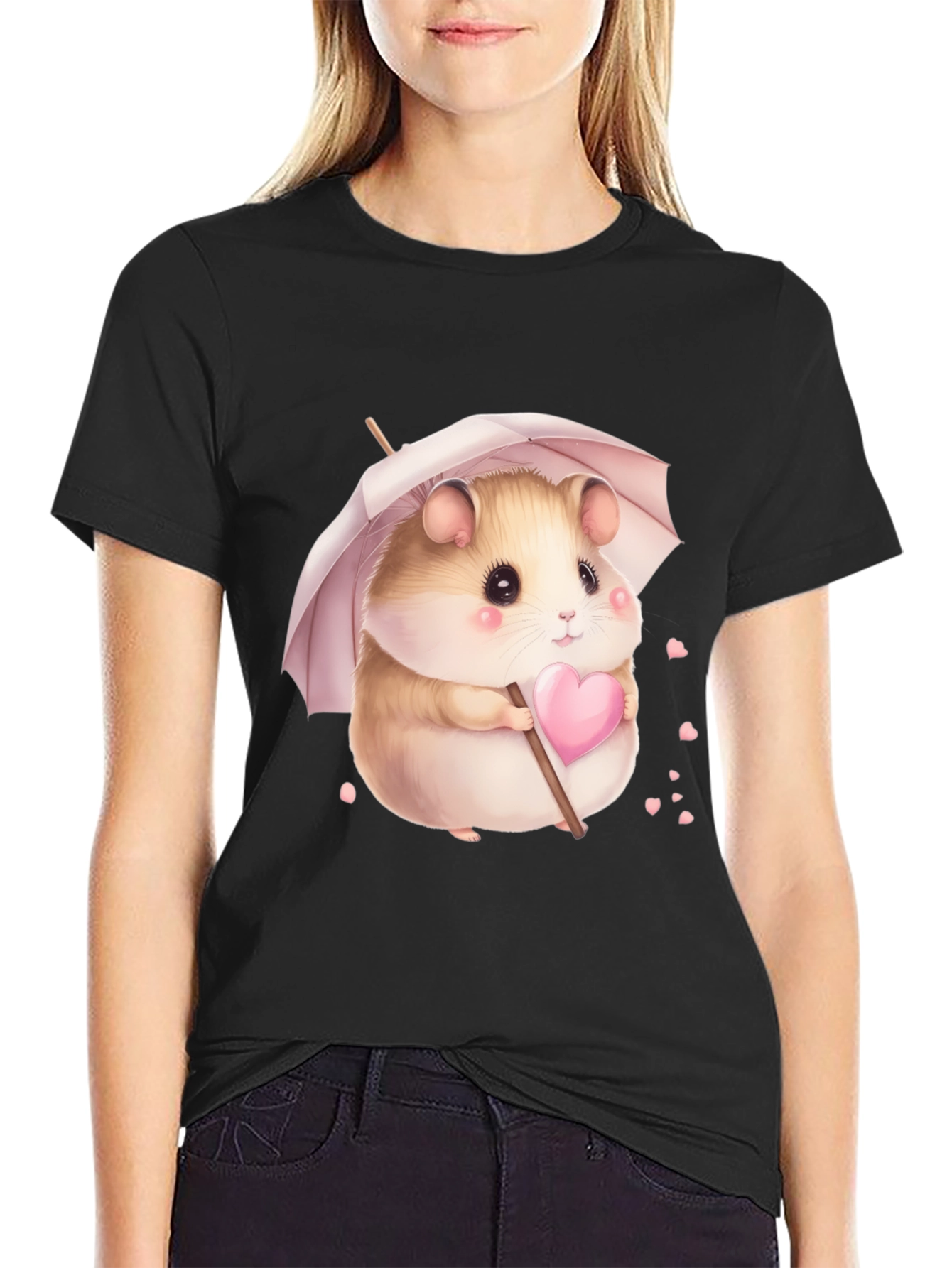 Hamster with Heart Umbrella T-Shirt