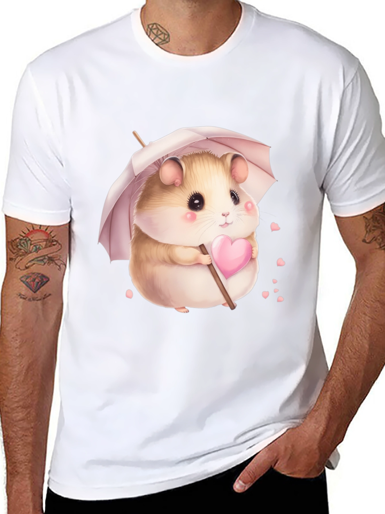 Hamster with Heart Umbrella T-Shirt