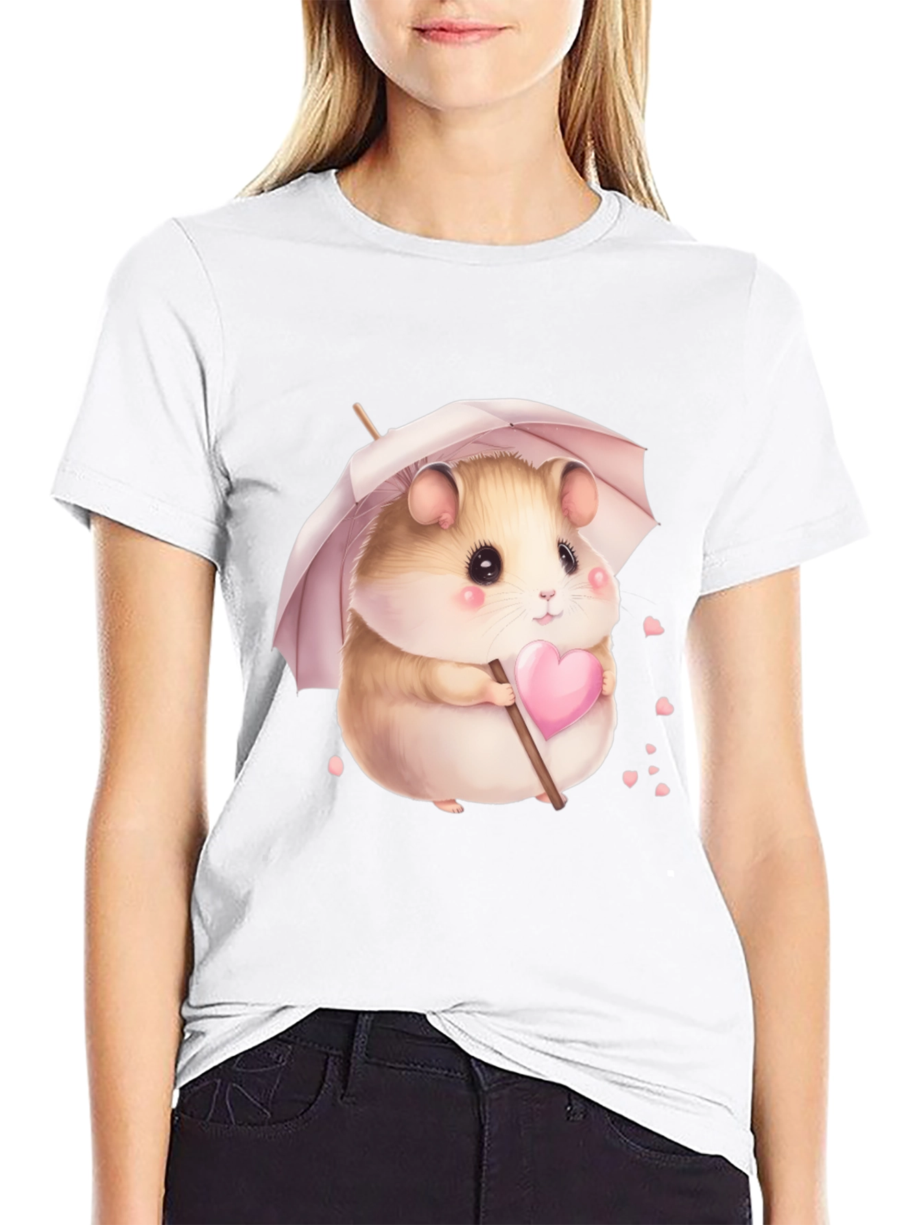 Hamster with Heart Umbrella T-Shirt
