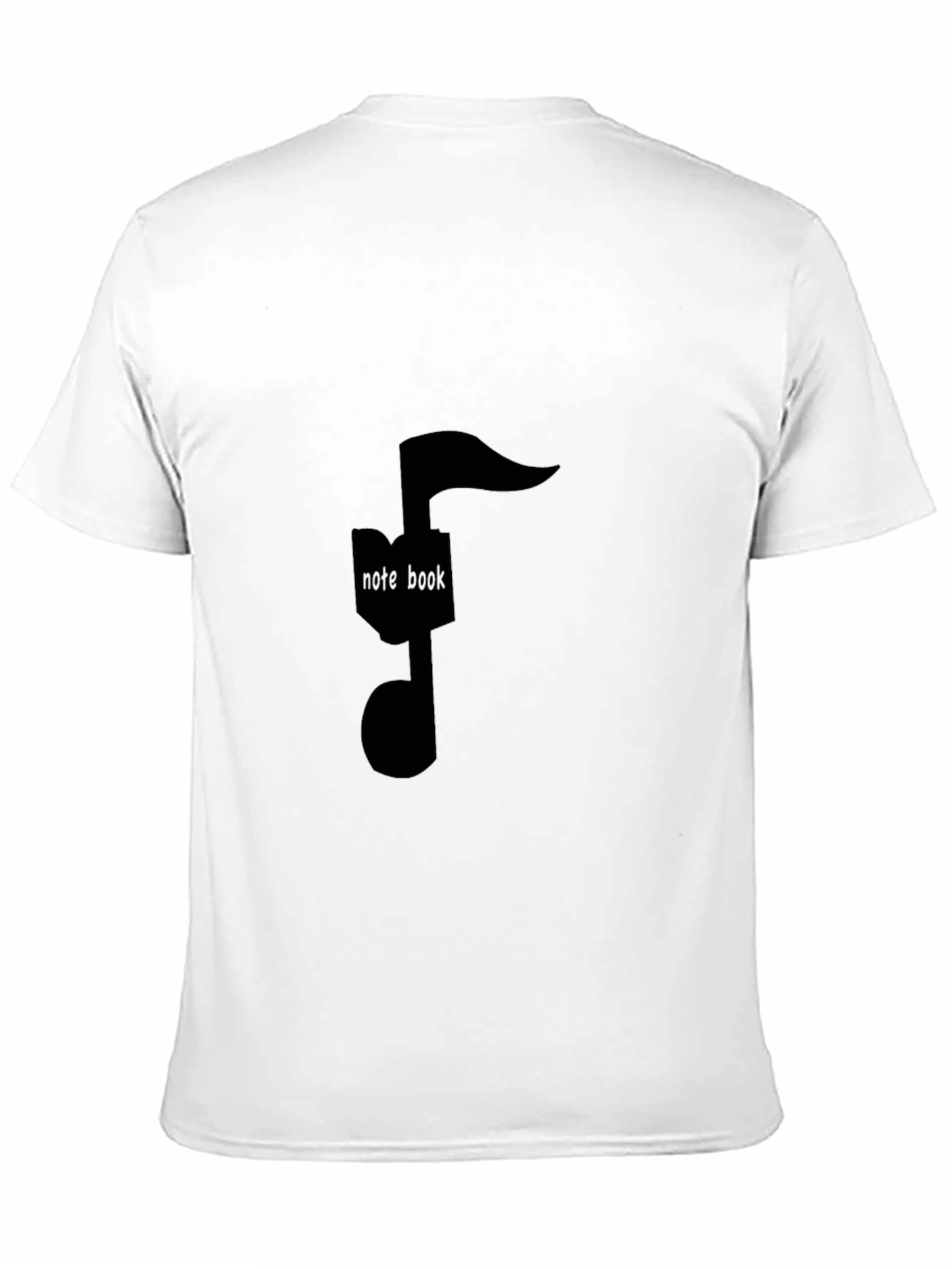 Musical Note Notebook Graphic Tee - Stylish Black T-Shirt