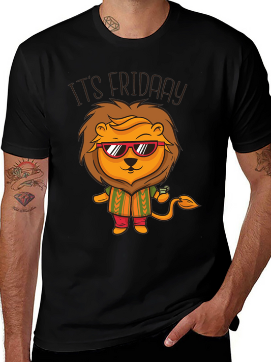 Its Friday Lion Graphic T-Shirt