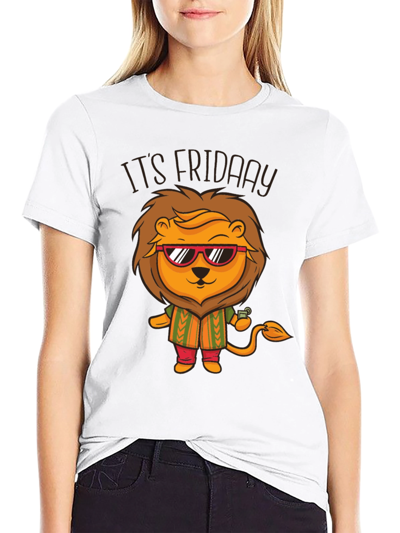 Its Friday Lion Graphic T-Shirt