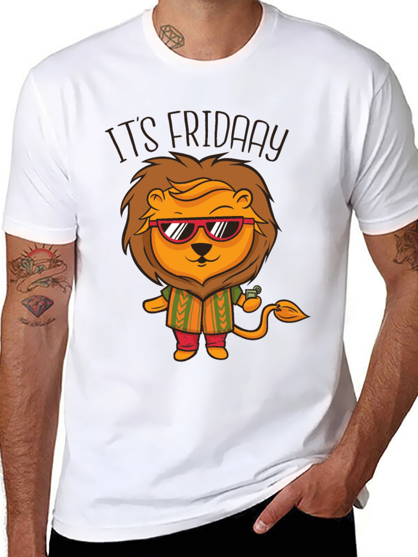 Its Friday Lion Graphic T-Shirt