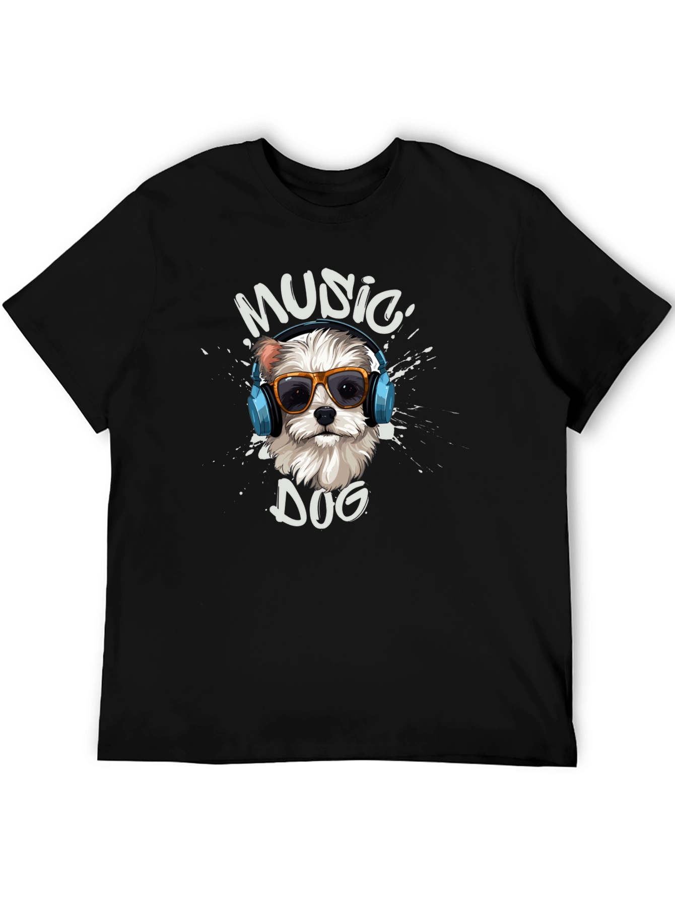 Music Dog T-Shirt - Trendy Graphic Tee