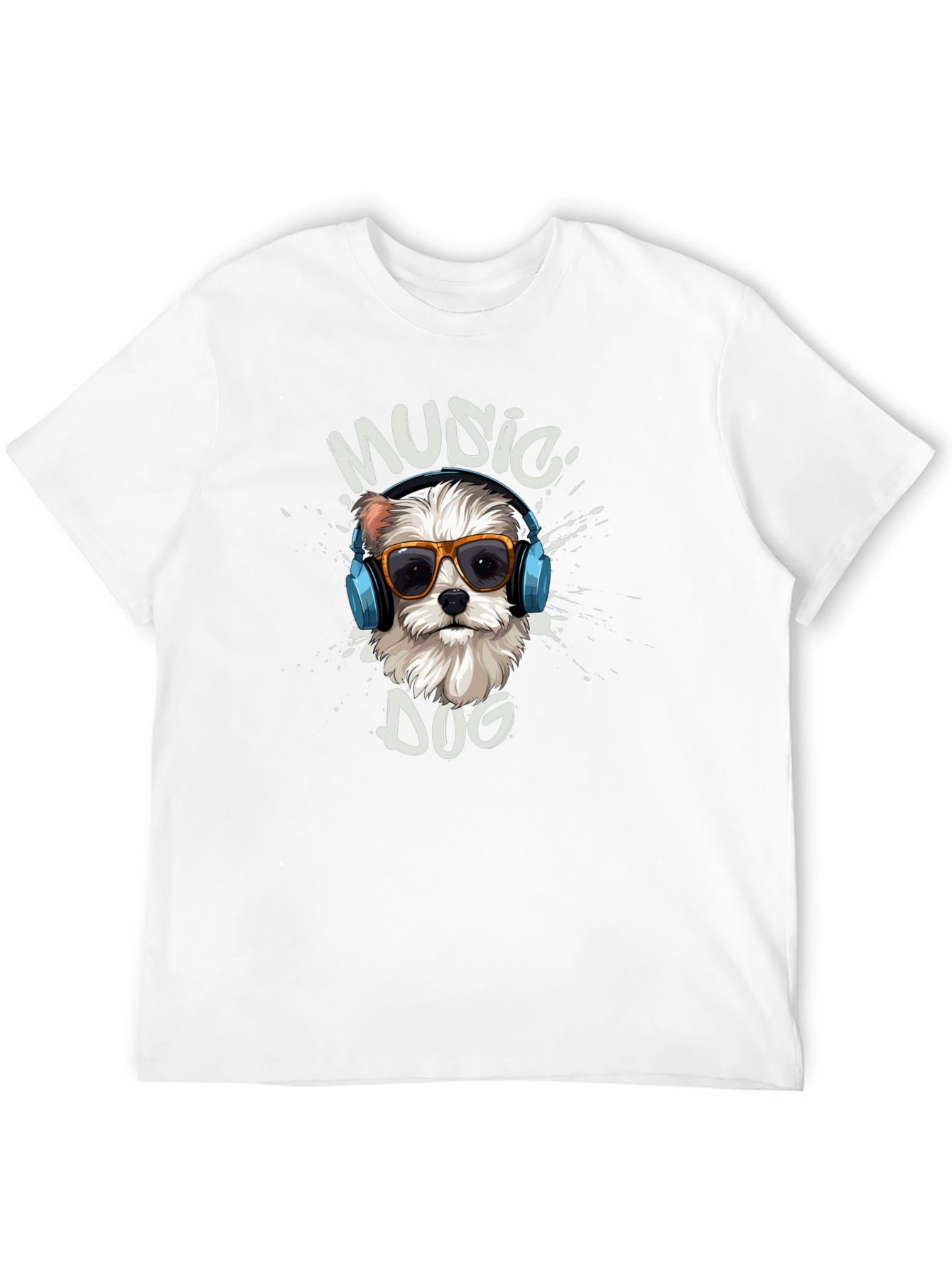Music Dog T-Shirt - Trendy Graphic Tee