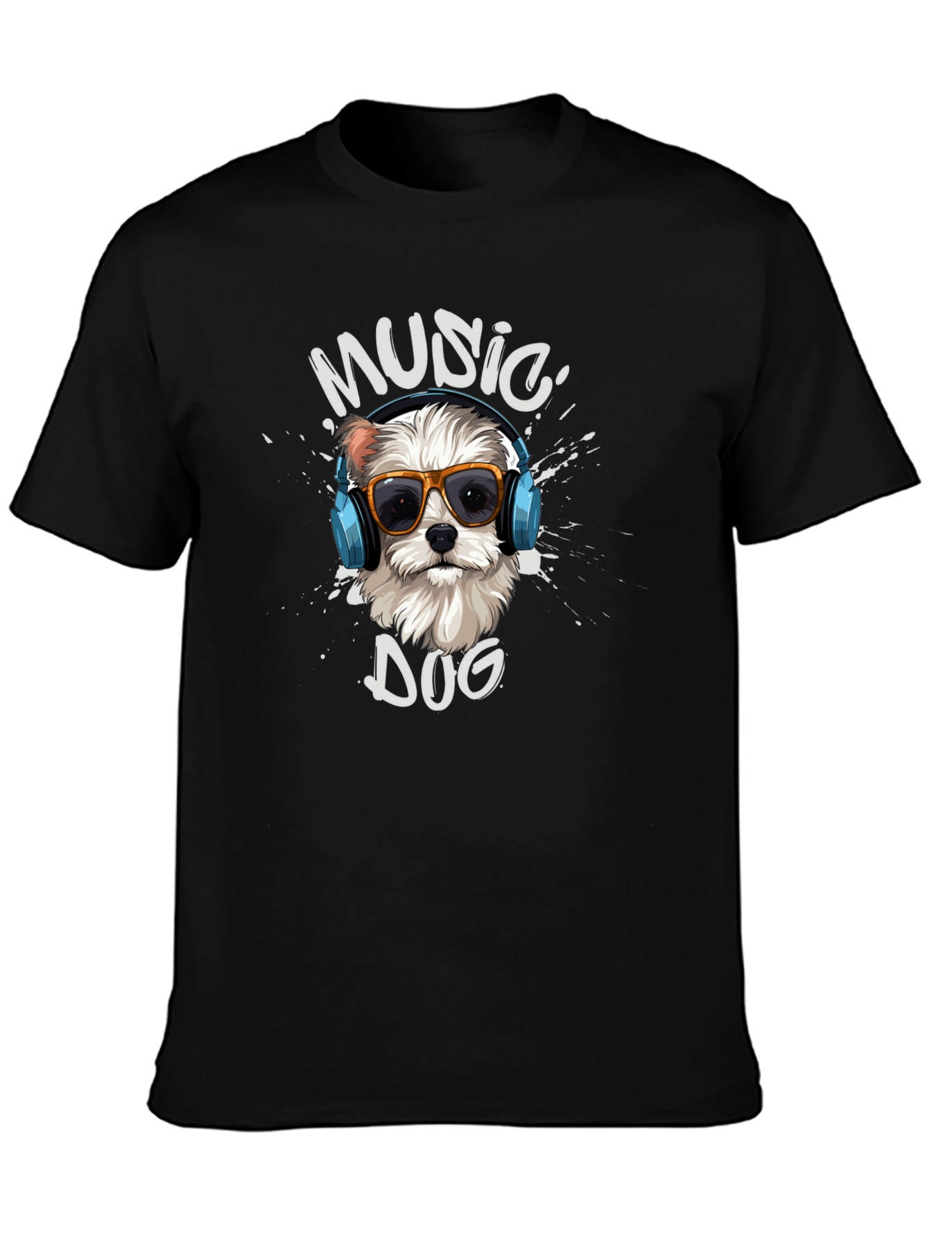 Music Dog T-Shirt - Trendy Graphic Tee
