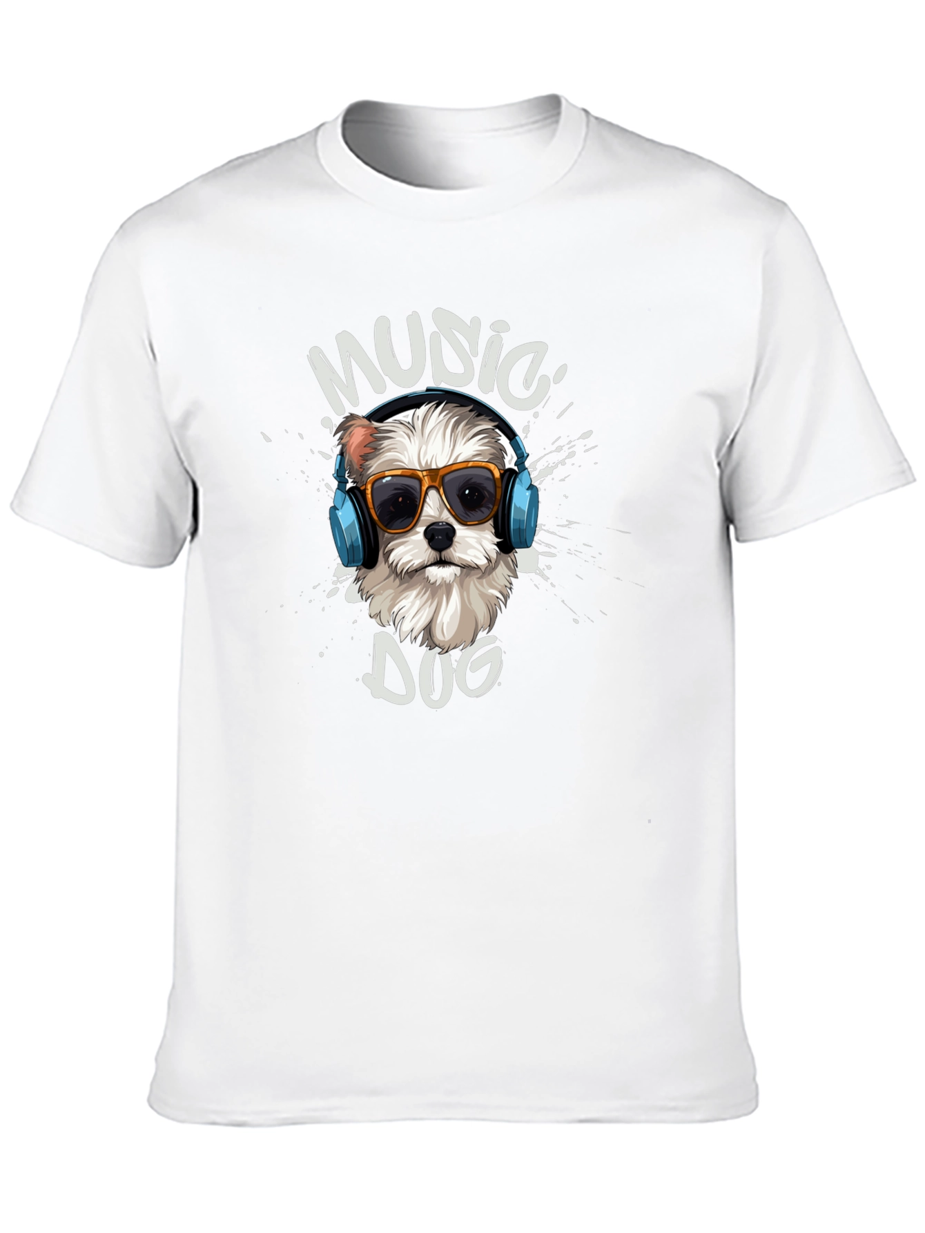 Music Dog T-Shirt - Trendy Graphic Tee