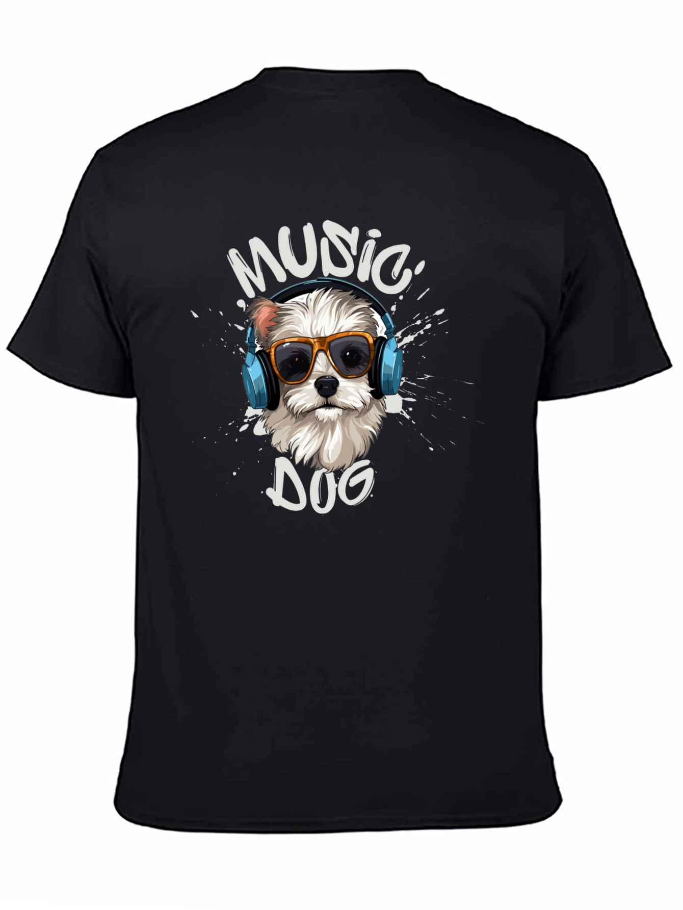 Music Dog T-Shirt - Trendy Graphic Tee