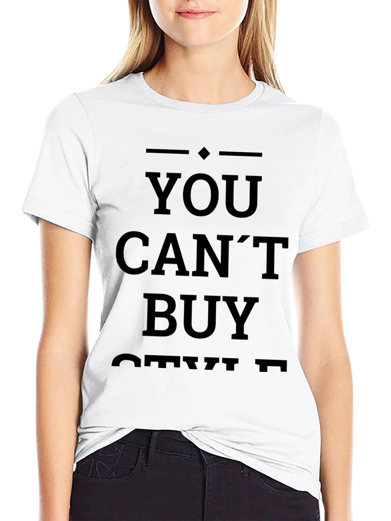 You Cant Buy Style Black Graphic Tee