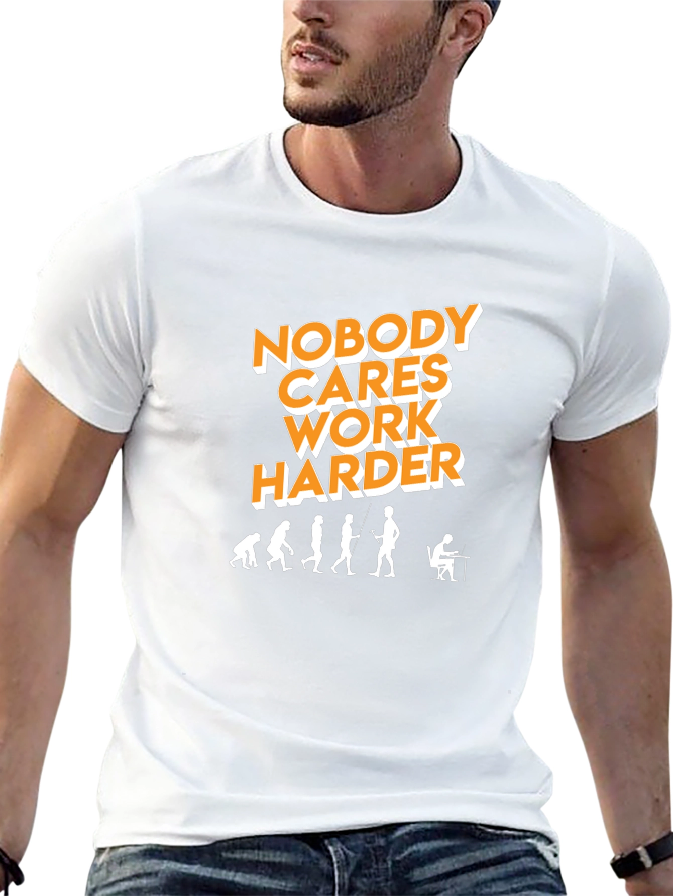 Nobody Cares Work Harder Evolution Graphic Tee