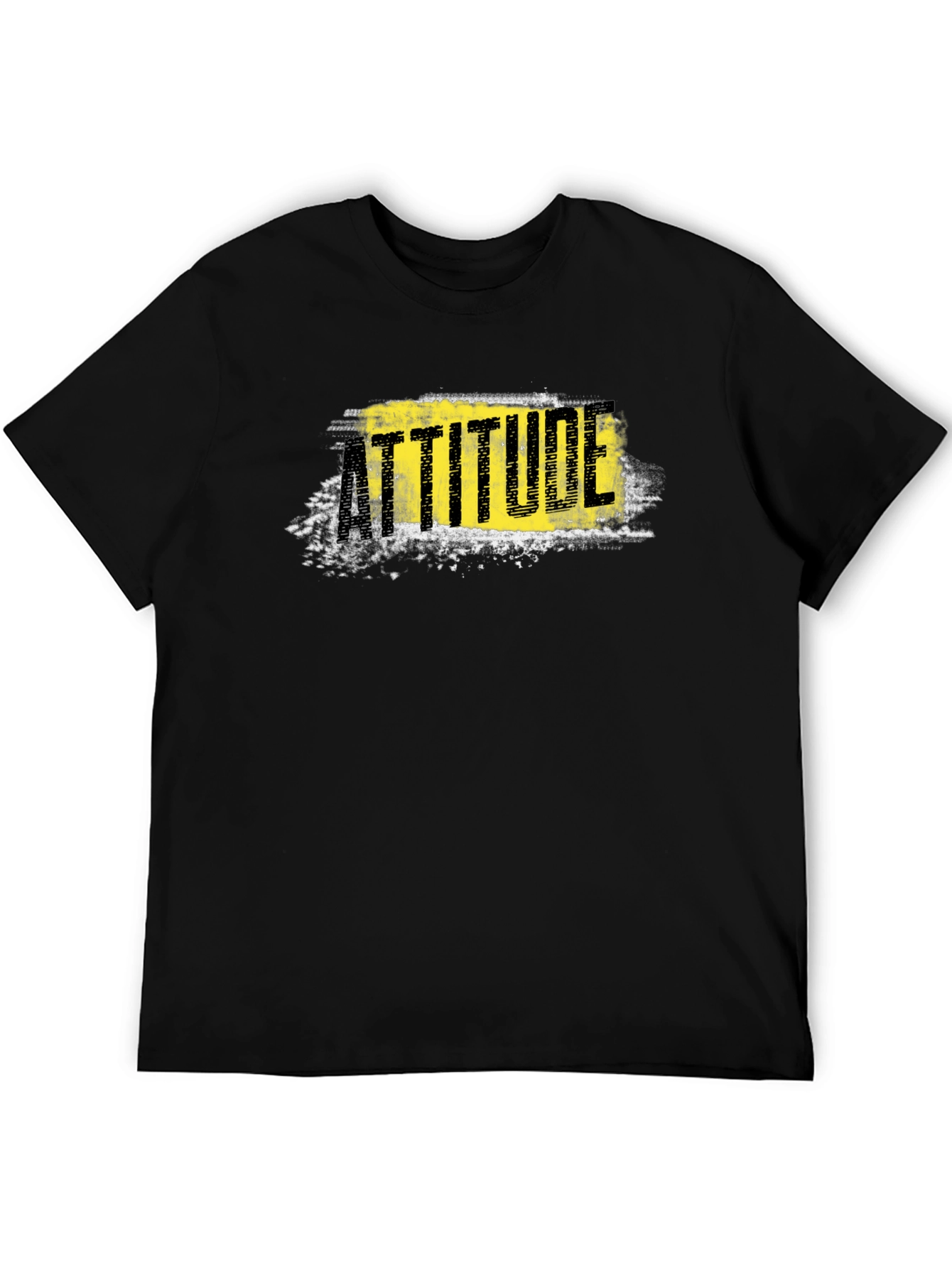 Attitude Graphic Print Black T-Shirt