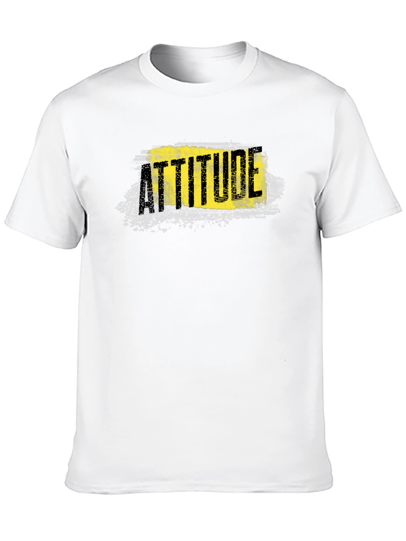 Attitude Graphic Print Black T-Shirt